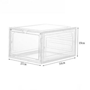 กล่องรองเท้าพลาสติกใส ขนาด 34 × 27 × 19 ซม. ( 1 กล่อง )
